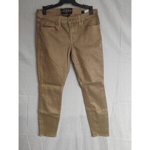 Lucky Brand Women's Jeans Size 8/ 29 Sofia Skinny Gold Metallic Stretch